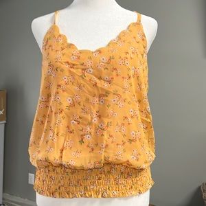 NWOT Large The General Good Yellow Floral Top